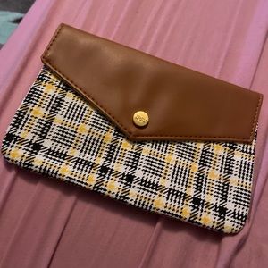 Plaid makeup bag